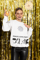 Peace|Love|Party Crewneck Sweatshirt